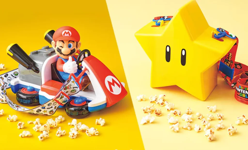 Một hộp đựng bắp rang bơ hình Super Star