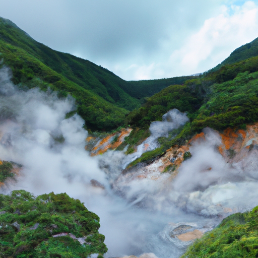 Cảnh quan suối nước nóng truyền thống Nhật Bản