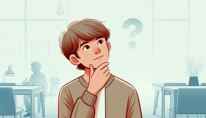 Một người đàn ông đang suy nghĩ nghiêm túc