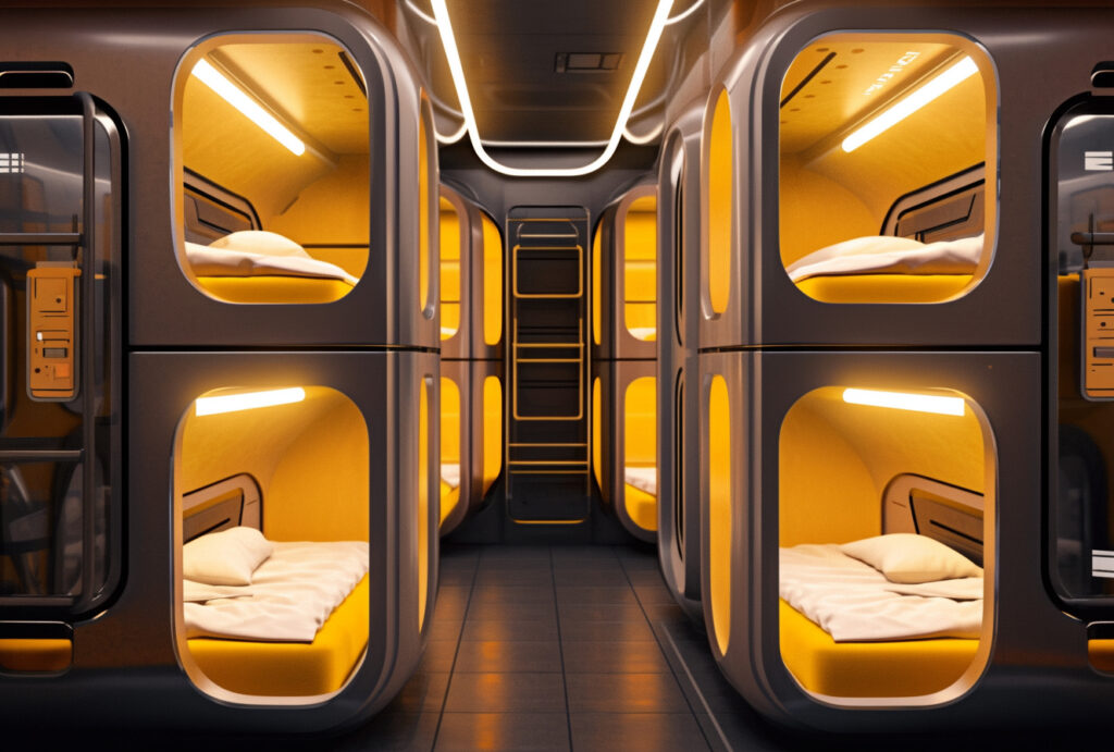 Bên trong một phòng capsule hiện đại