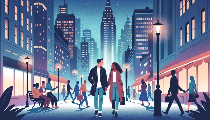 Một cặp đôi đang nắm tay nhau