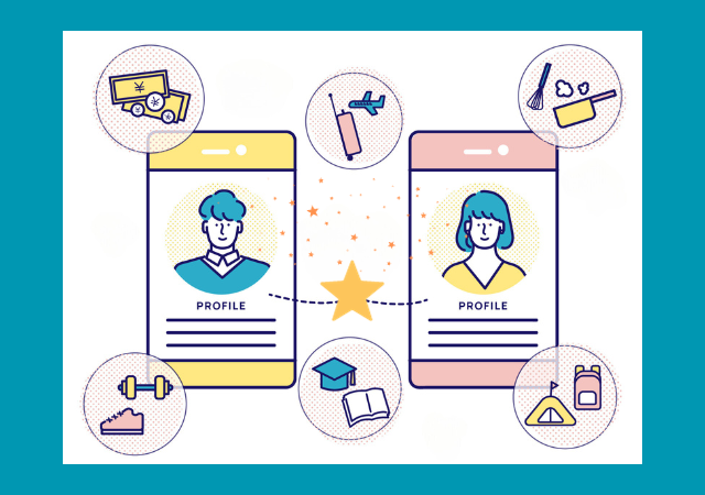 Một người đang sử dụng ứng dụng hẹn hò trên điện thoại