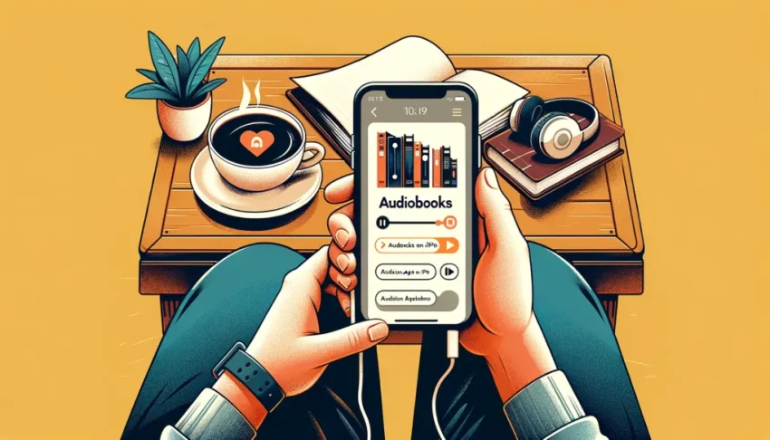 Một người đang nghe Audiobook trên iPhone